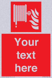 Custom Fire hose reel Sign